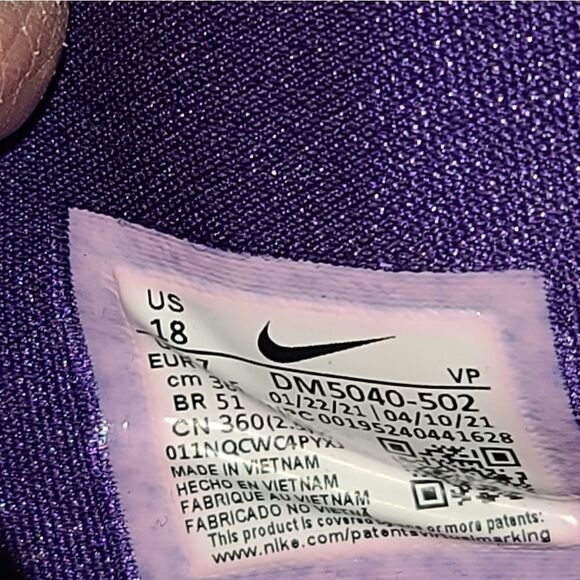 Nike KD TB Promo Court Purple Team Sneakers Kevin Durant DM5040 502 Size 18 New - Picture 8 of 9